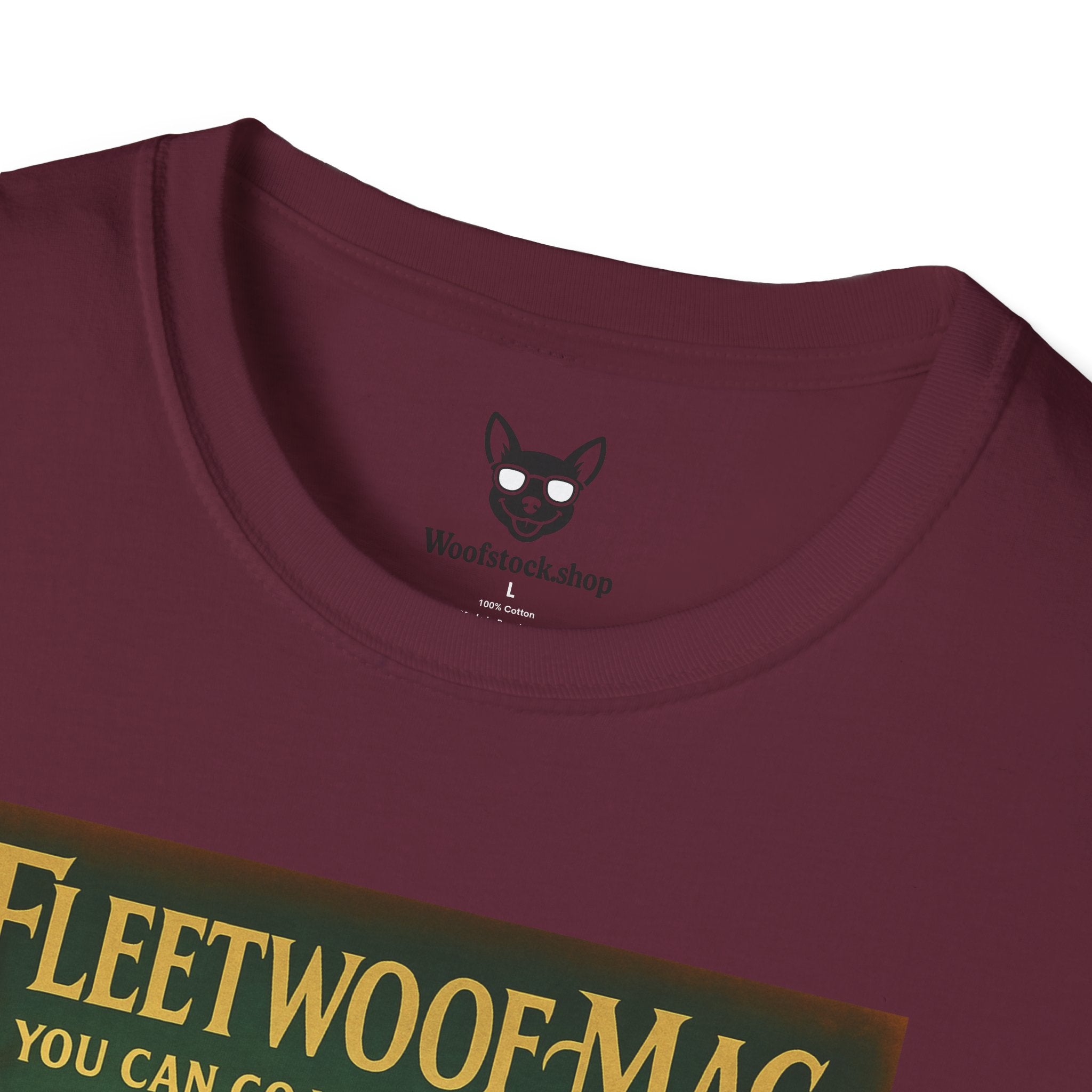 Fleetwood Mac Concert Poster Dog Parody Unisex Softstyle T-Shirt – Funny Tee for Music and Dog Lovers